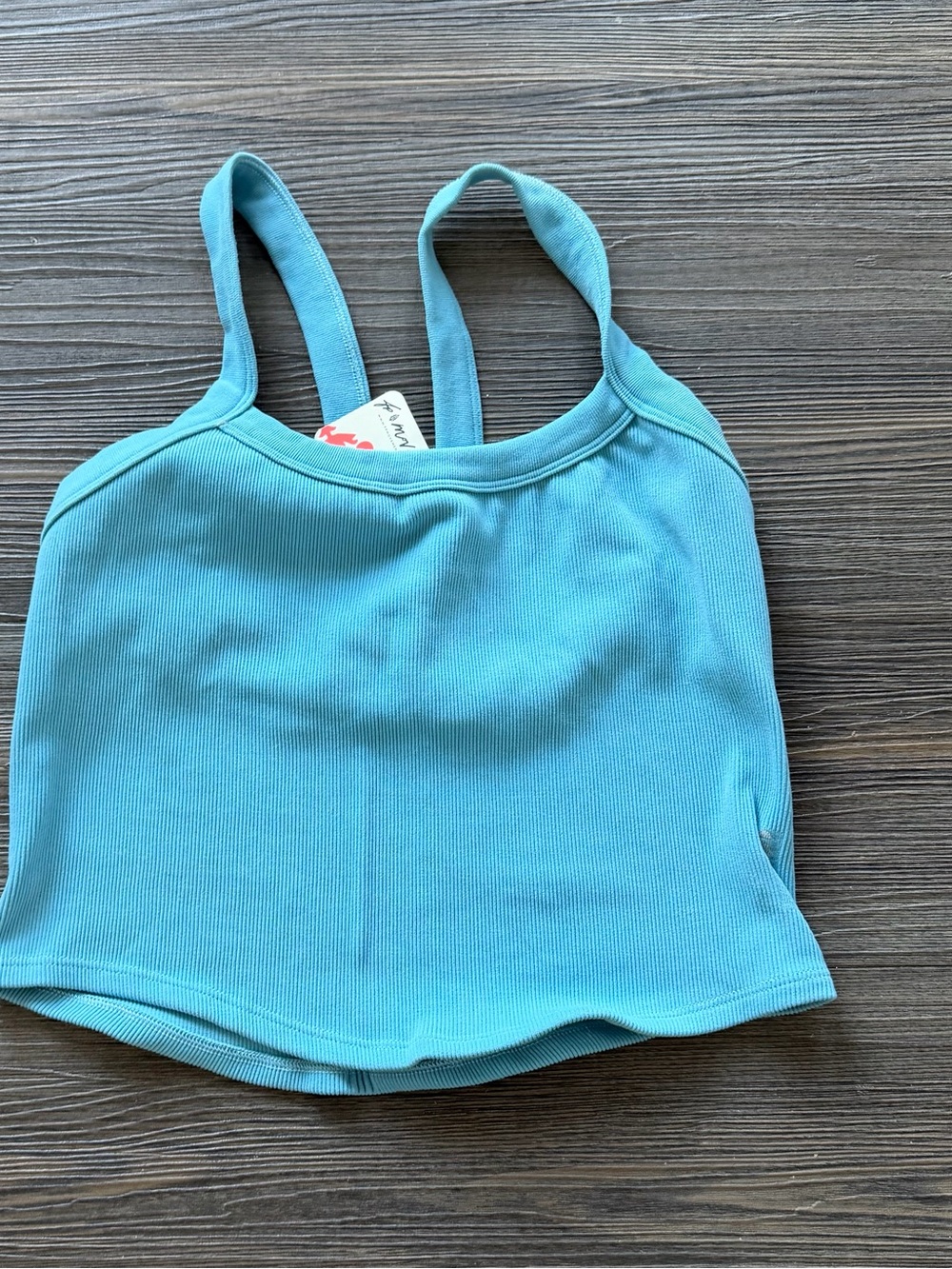 Free people Blue ribbed crop top XL l